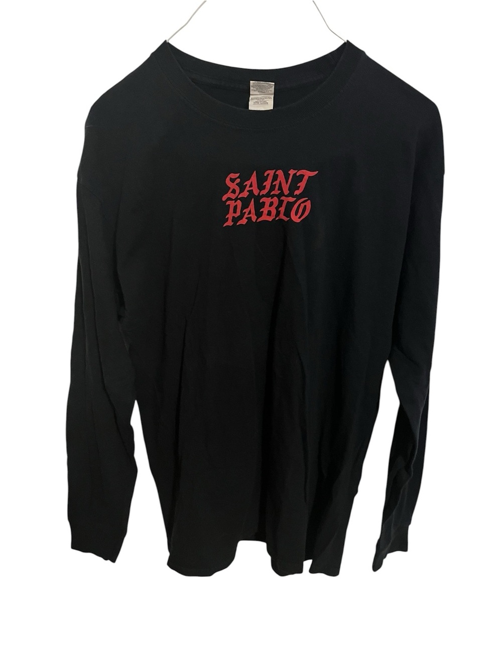 Gildan Black Long Sleeve Tee with Red Saint Pablo Graphic